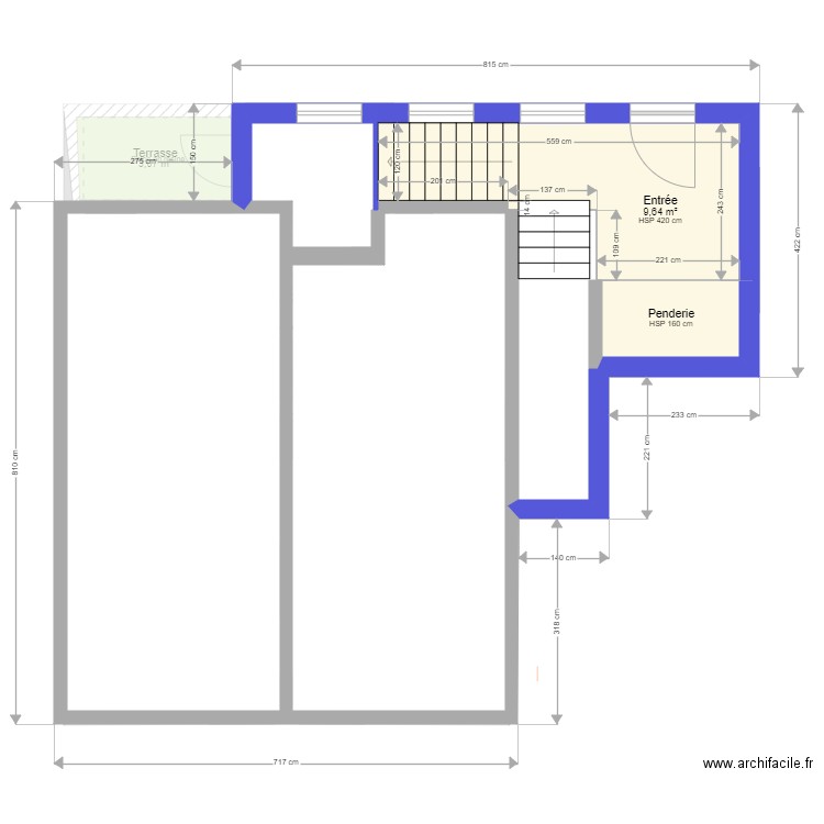 AJ 2 appartements. Plan de 46 pièces et 377 m2