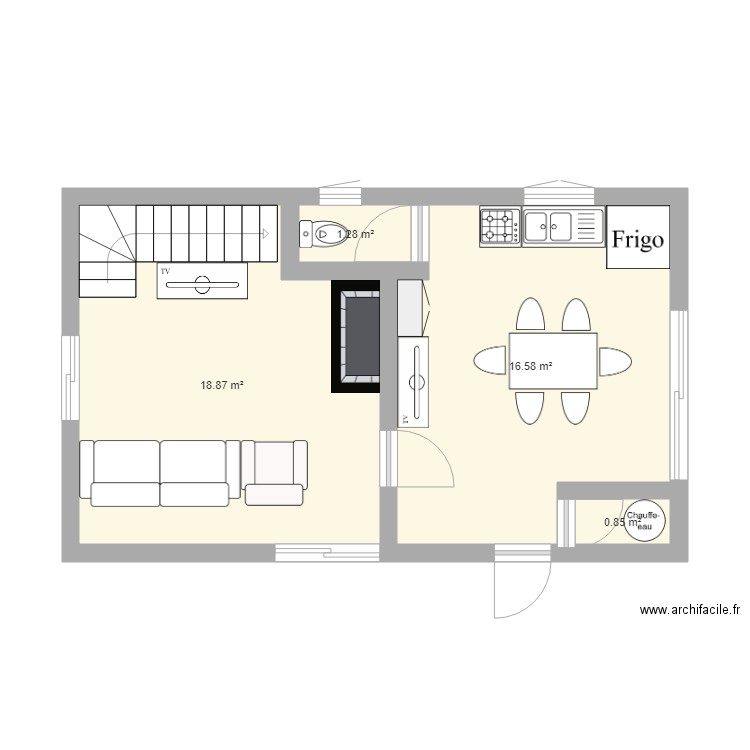 2 pièces 2. Plan de 0 pièce et 0 m2