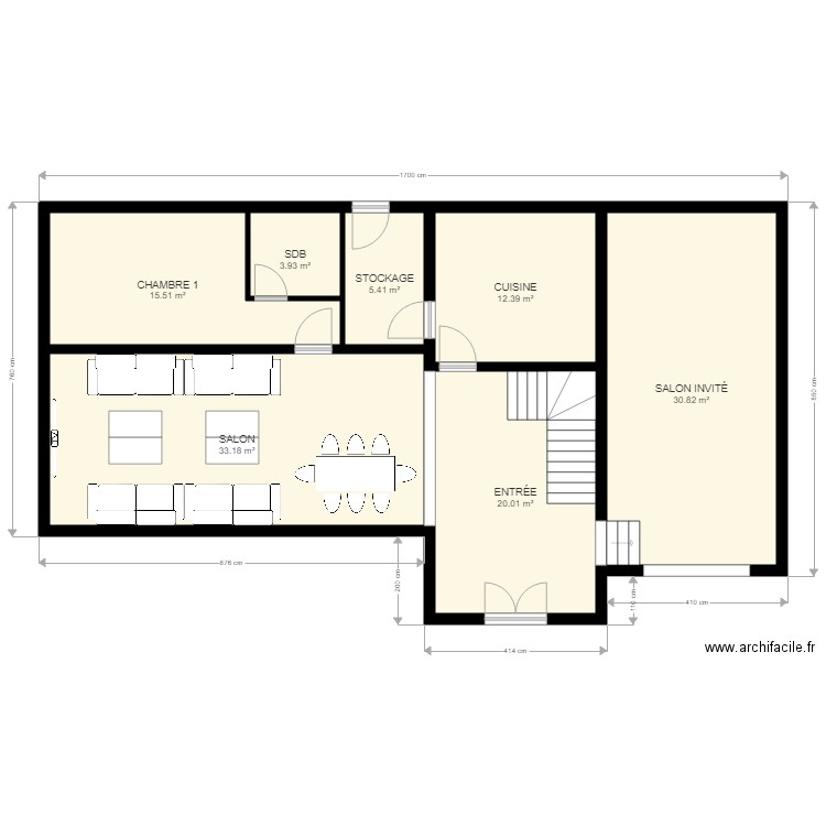 10 POINCARRE. Plan de 14 pièces et 215 m2