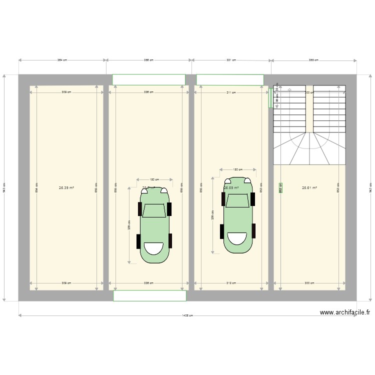 MonPlan01. Plan de 4 pièces et 107 m2