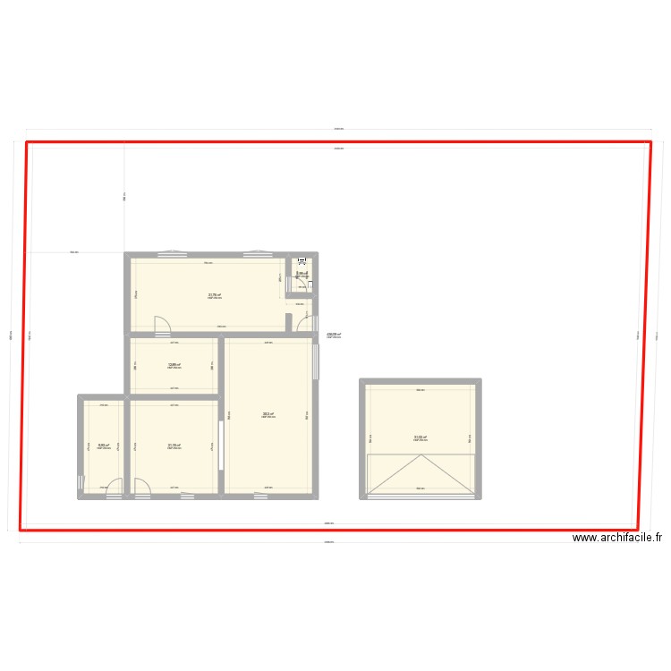 Apres Annexe Vue du terrain. Plan de 0 pièce et 0 m2