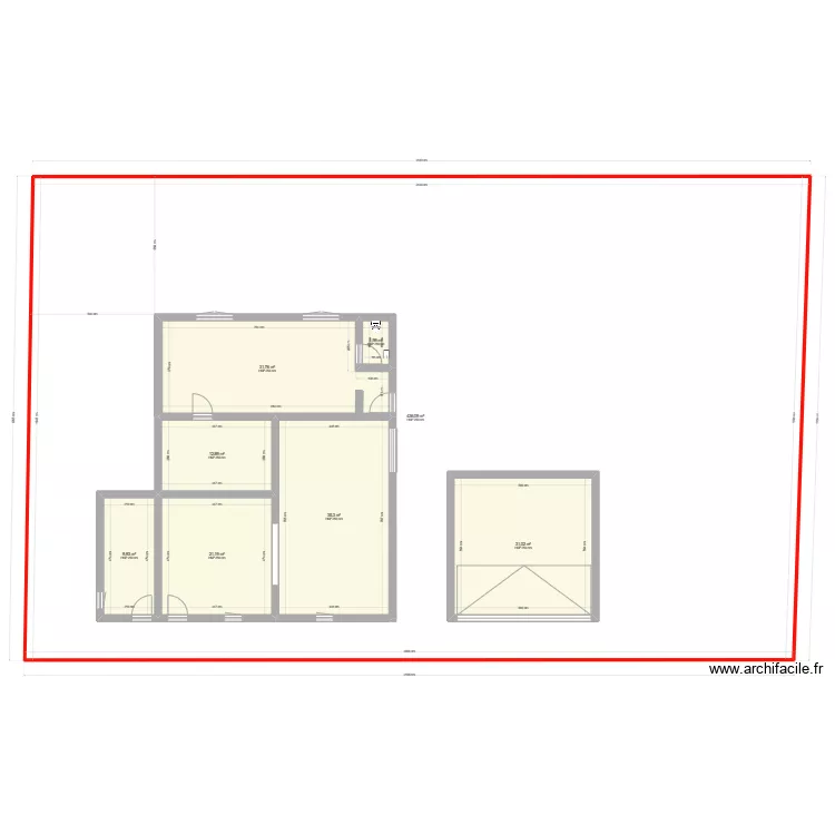 Apres Annexe Vue du terrain. Plan de 