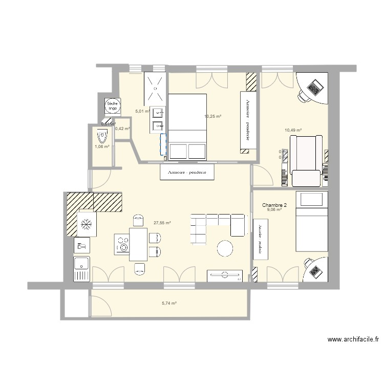 PLAN MAMAN AVEC AMÉNAGEMENTS 27 JUIN. Plan de 0 pièce et 0 m2