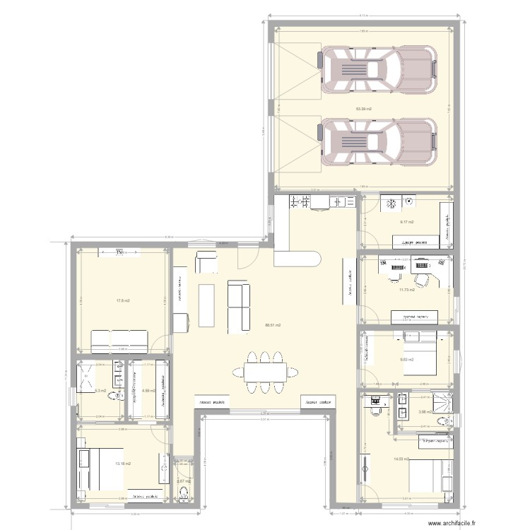 construction p2. Plan de 0 pièce et 0 m2