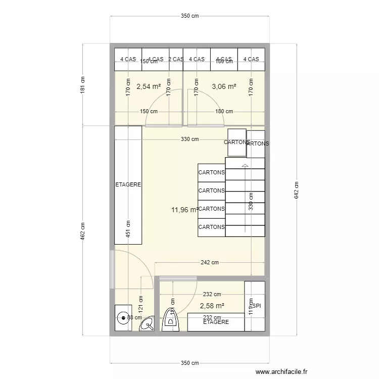 VESTIAIRE. Plan de VESTIAIRE. Plan de