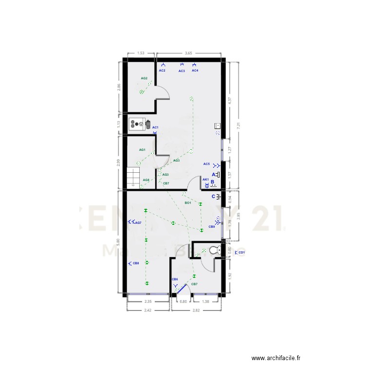 Knockaert elec garage. Plan de 0 pièce et 0 m2