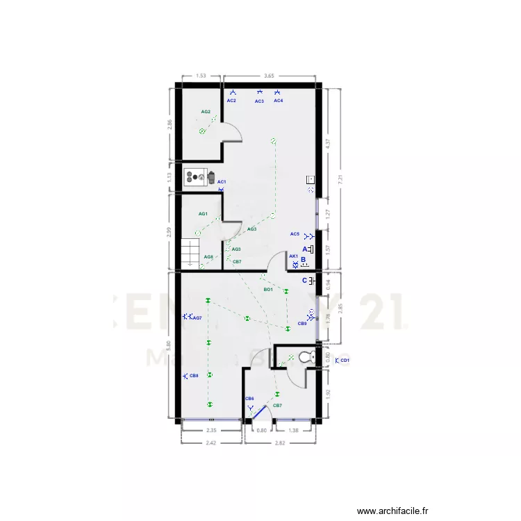 Knockaert elec garage. Plan de 
