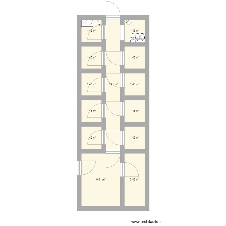 Bloc A. Plan de 0 pièce et 0 m2