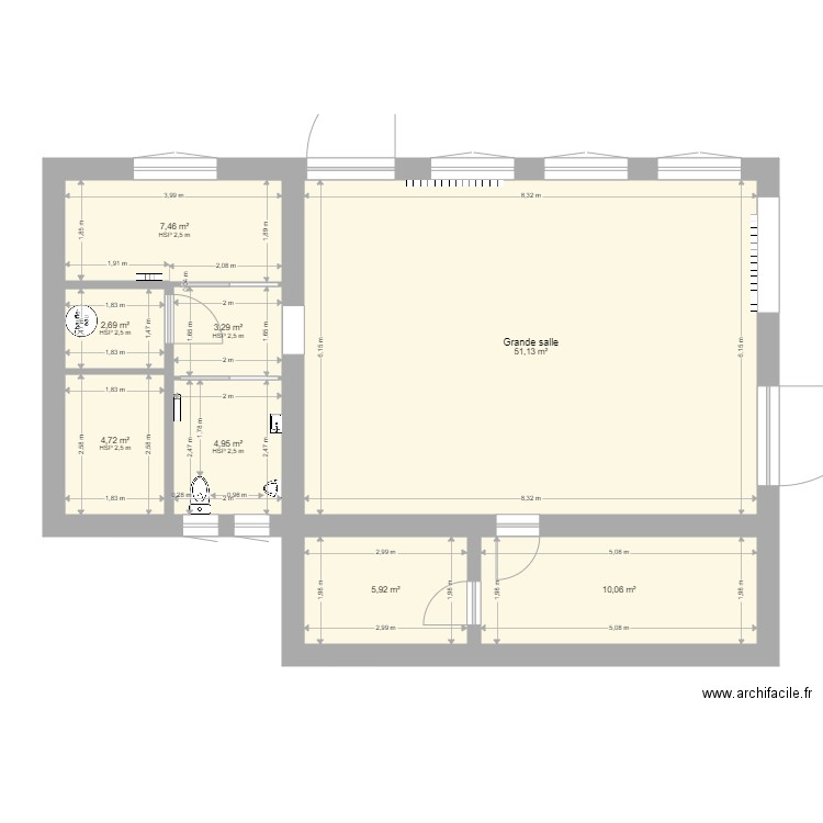 Grande salle rebreuve 2. Plan de 0 pièce et 0 m2