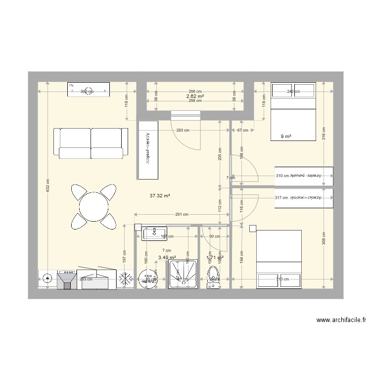 rez de chaussee. Plan de 0 pièce et 0 m2