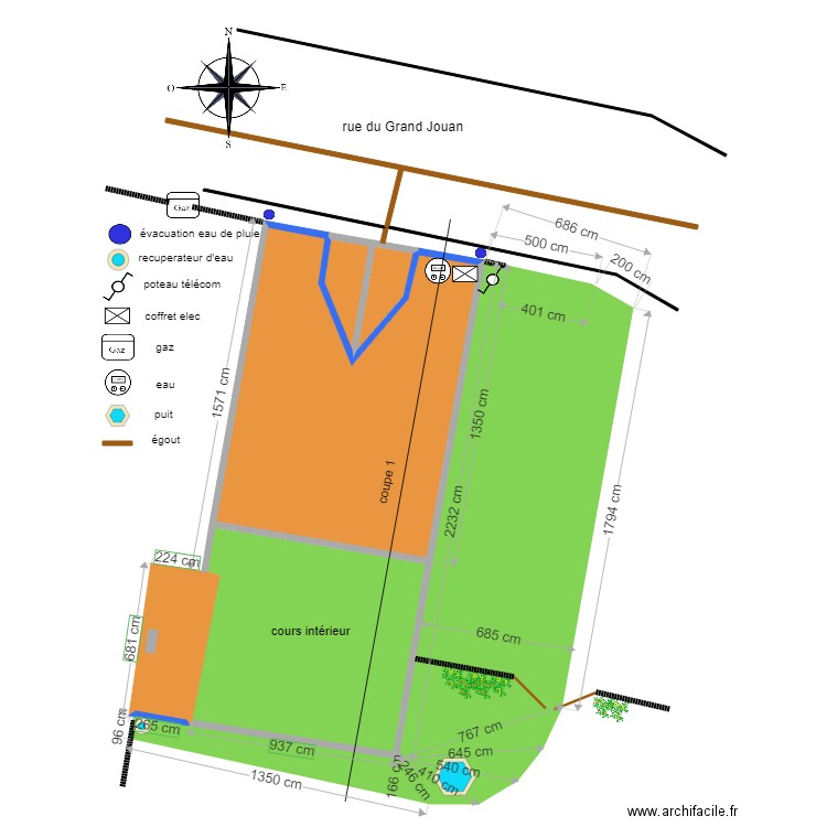 plan de masse avant Andre. Plan de 0 pièce et 0 m2