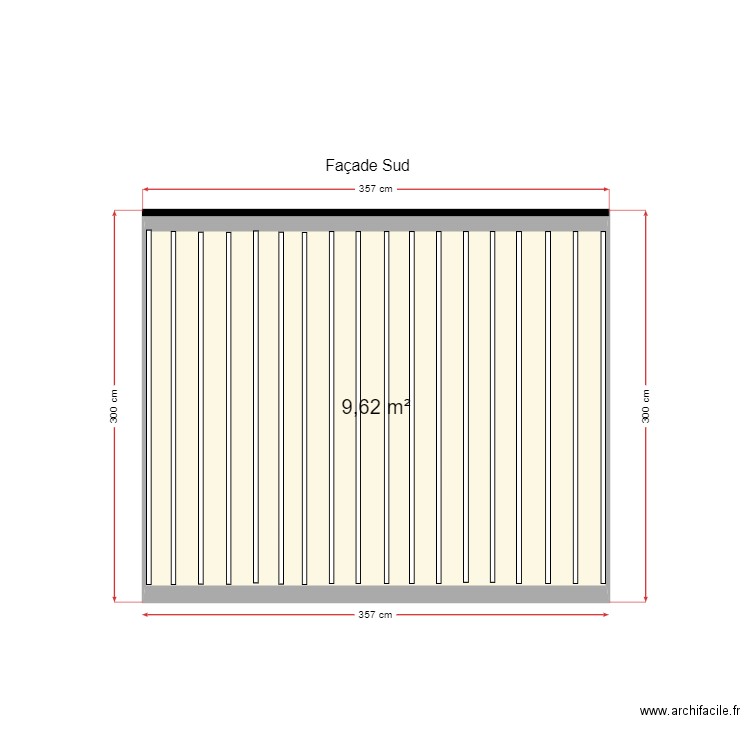 cabanon pelletier côté droit. Plan de 1 pièce et 10 m2