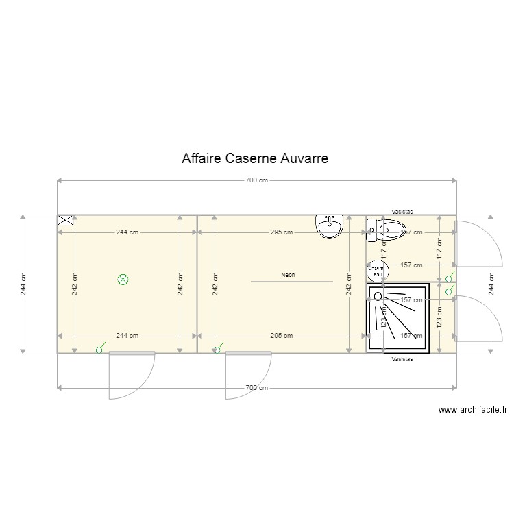 AFFAIRE CASERNE AUVARRE. Plan de 0 pièce et 0 m2