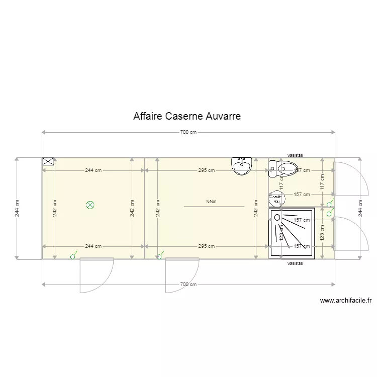 AFFAIRE CASERNE AUVARRE. Plan de 