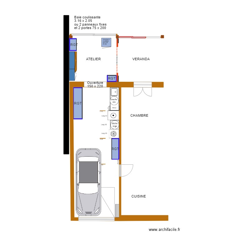 RANGEMENT ATELIER 2a. Plan de 0 pièce et 0 m2