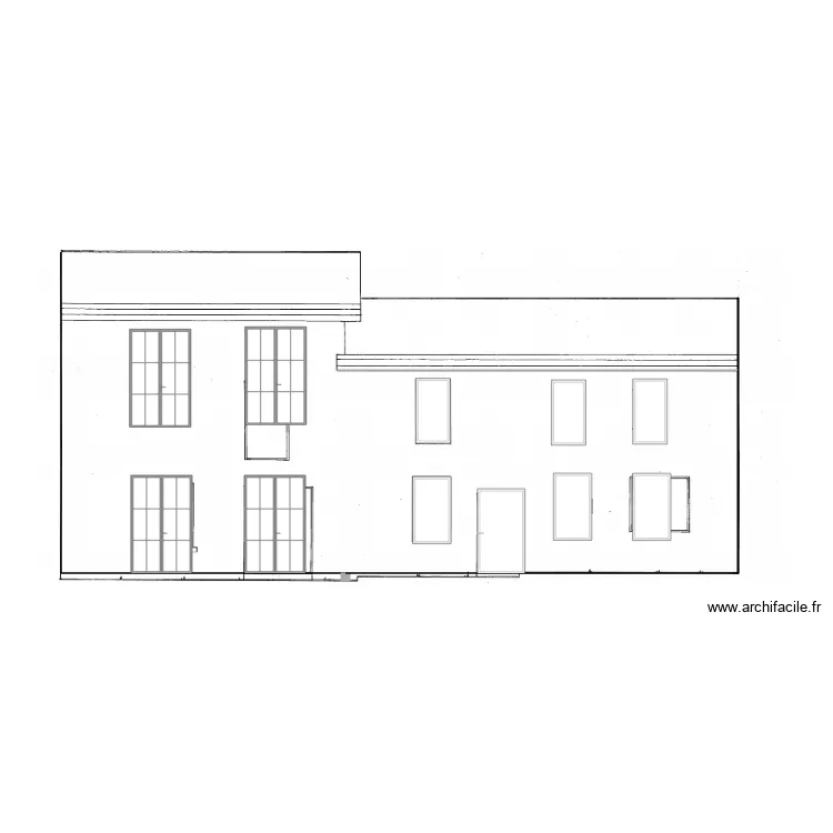 facade denière . Plan de facade denière . Plan de