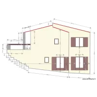 DP4 Fa&ccedil;ade sud est avec porte fen&ecirc;tre 