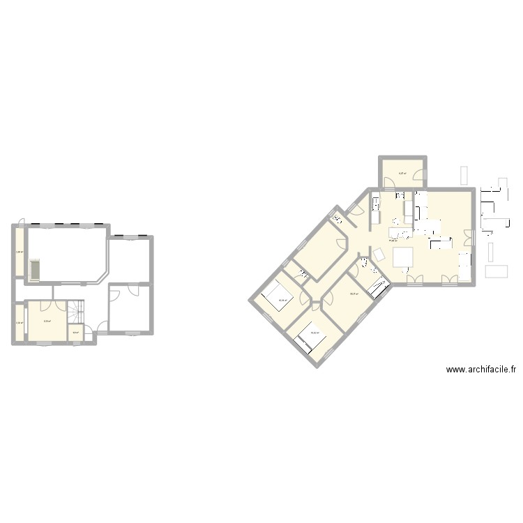 St Yon. Plan de 9 pièces et 137 m2