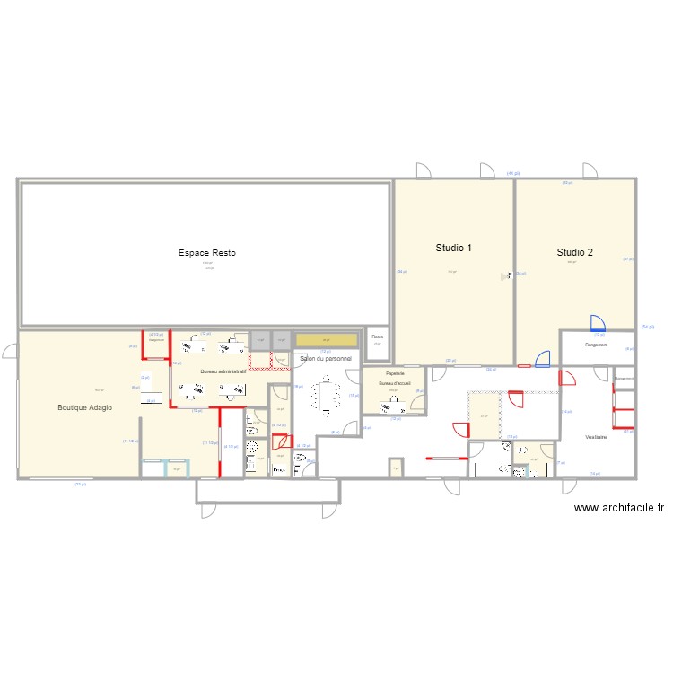 EDNL rez de chaussé Plan A. Plan de 0 pièce et 0 m2