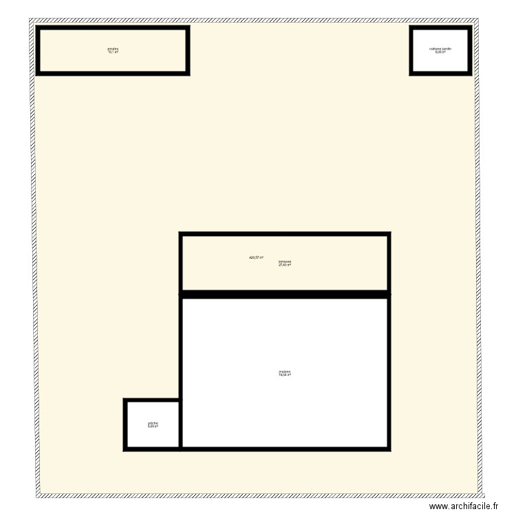terrain et maison 420m2. Plan de 0 pièce et 0 m2