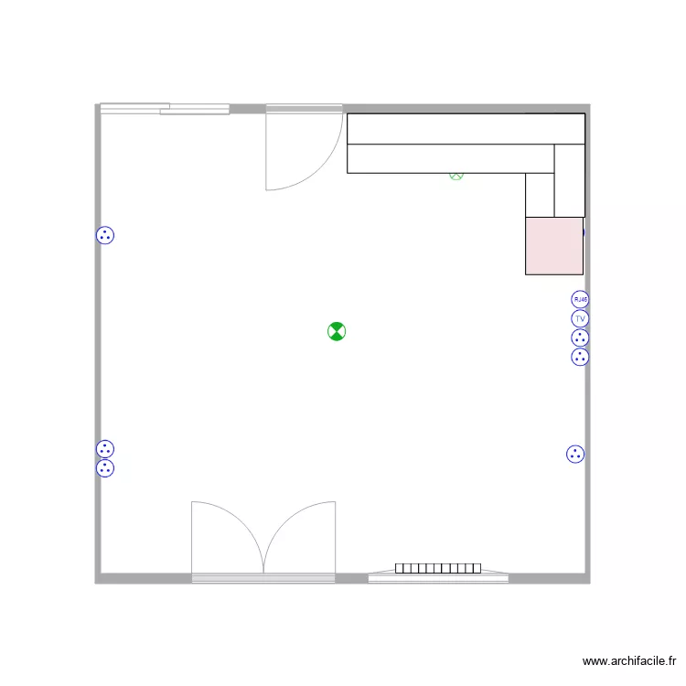 s&eacute;jour-cuisine (2). Plan de 