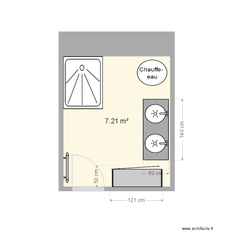 SALLE DE BAIN. Plan de 0 pièce et 0 m2