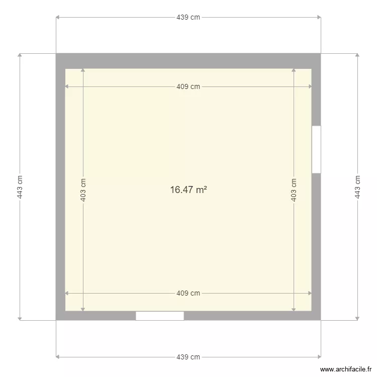 Petite chambre du bas. Plan de 