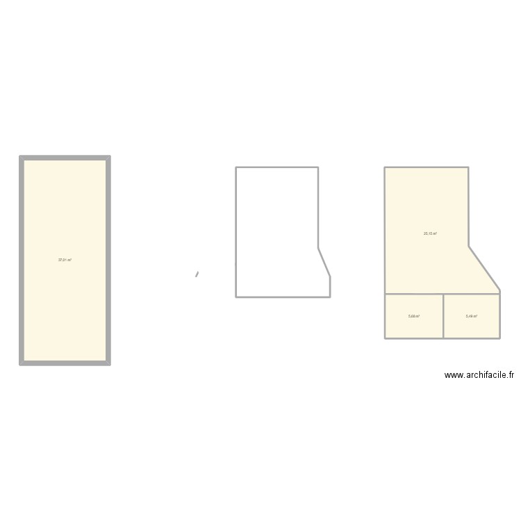 Privé test è. Plan de 4 pièces et 73 m2