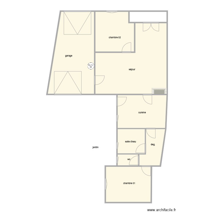 gaudin 153 am. Plan de 9 pièces et 107 m2
