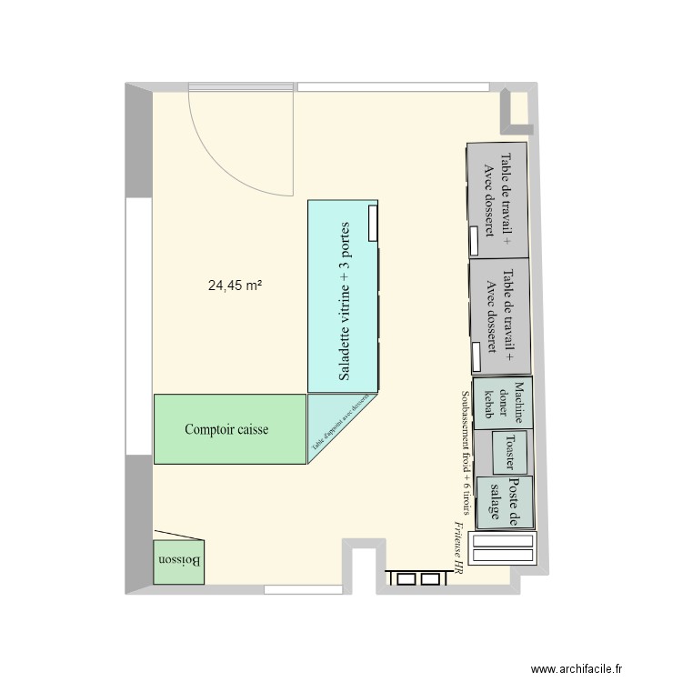 ISTANBUL KITCHEN. Plan de 1 pièce et 24 m2