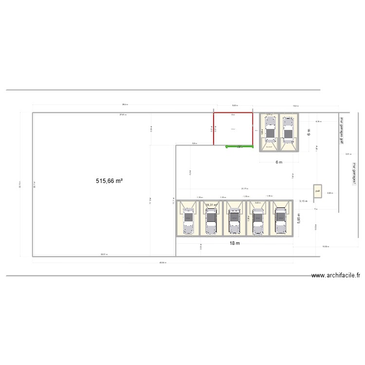 7 garrages modif 10/12/24. Plan de 11 pièces et 672 m2