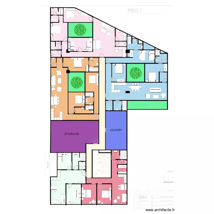 Almirante Barroso 32 - piso 1 v3 color. Plan de 