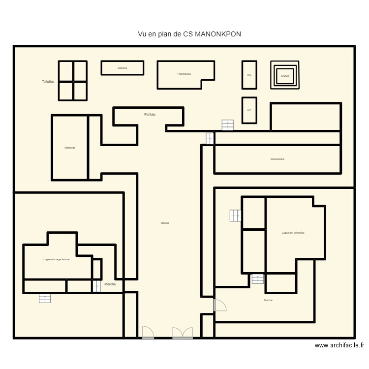 Vu en plan de CSMANONKPON. Plan de 0 pièce et 0 m2