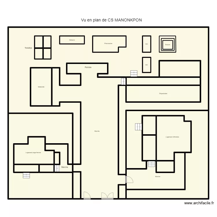 Vu en plan de CSMANONKPON. Plan de 