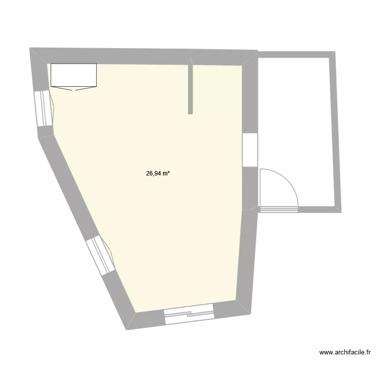 Plan maison. Plan de 1  et 27 m²