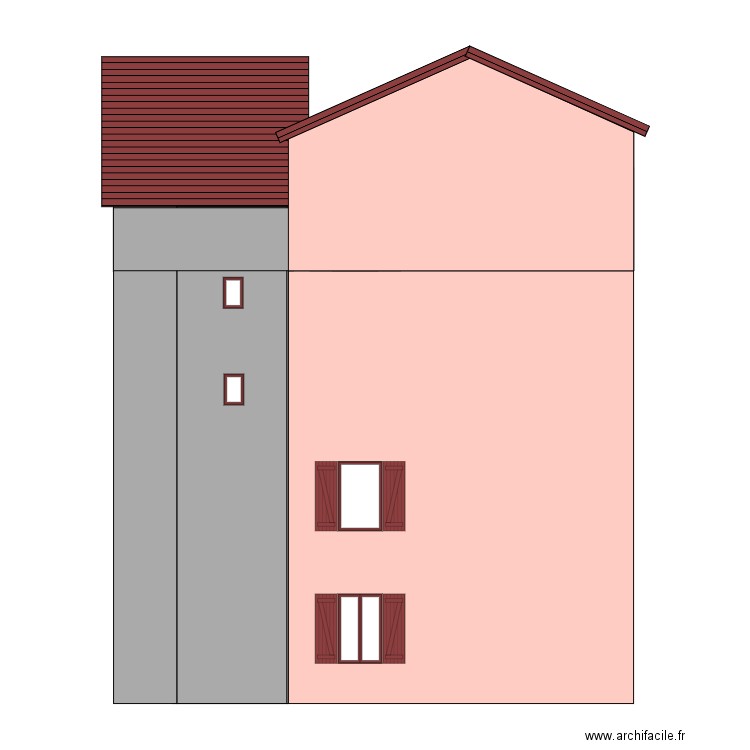 SAINTE ROSE - FACADE OUEST. Plan de 0 pièce et 0 m2