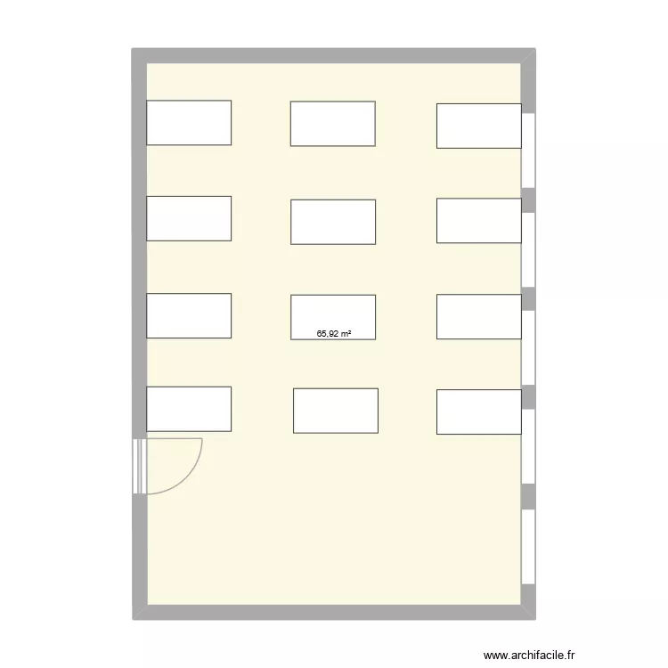 salle 8. Plan de 1  et 66 m²