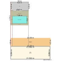 Implantation jardin piscine pool house