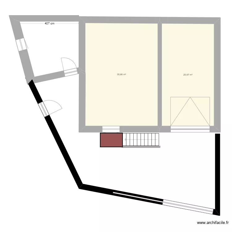 Garage + habitation. Plan de Garage + habitation. Plan de