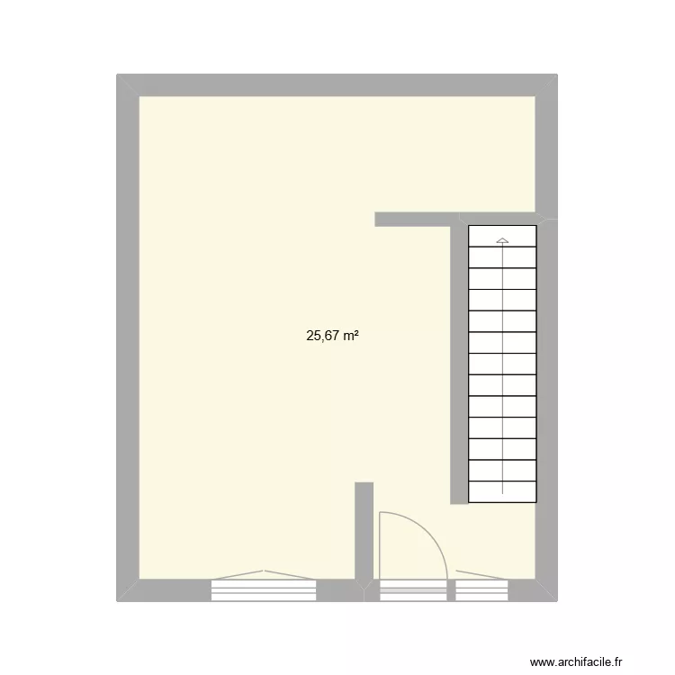 ParikiaRdC. Plan de 1 Pièce et 26 m² ParikiaRdC. Plan de 1 Pièce et 26 m²