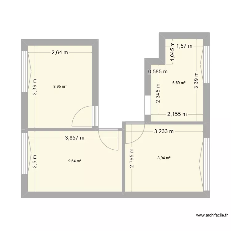 étage 2ème version. Plan de 4 et 34 m² étage 2ème version. Plan de 4 et 34 m²