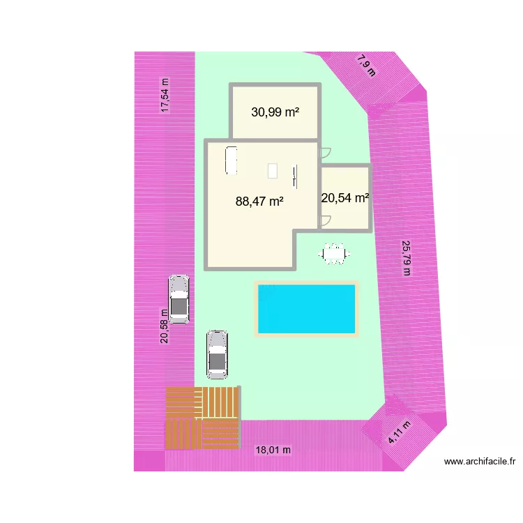 PLAN capitelle. Plan de 8  et 196 m²