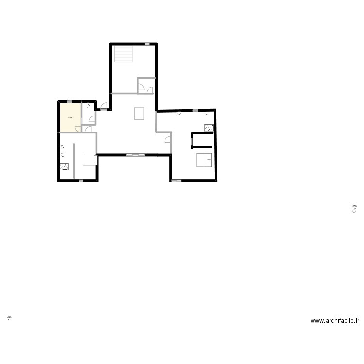 maison. Plan de 1 pièce et 11 m2