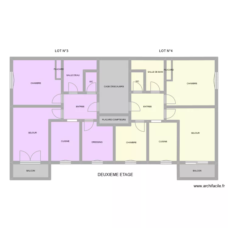 VERGNET. Plan de 20  et 148 m²