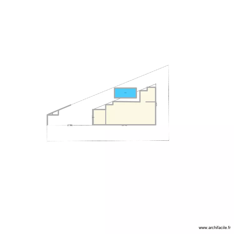 villa. Plan de 2  et 20 m²