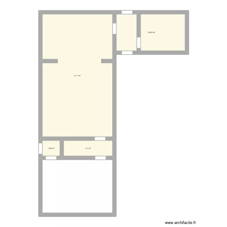 begagnon. Plan de 4  et 80 m²