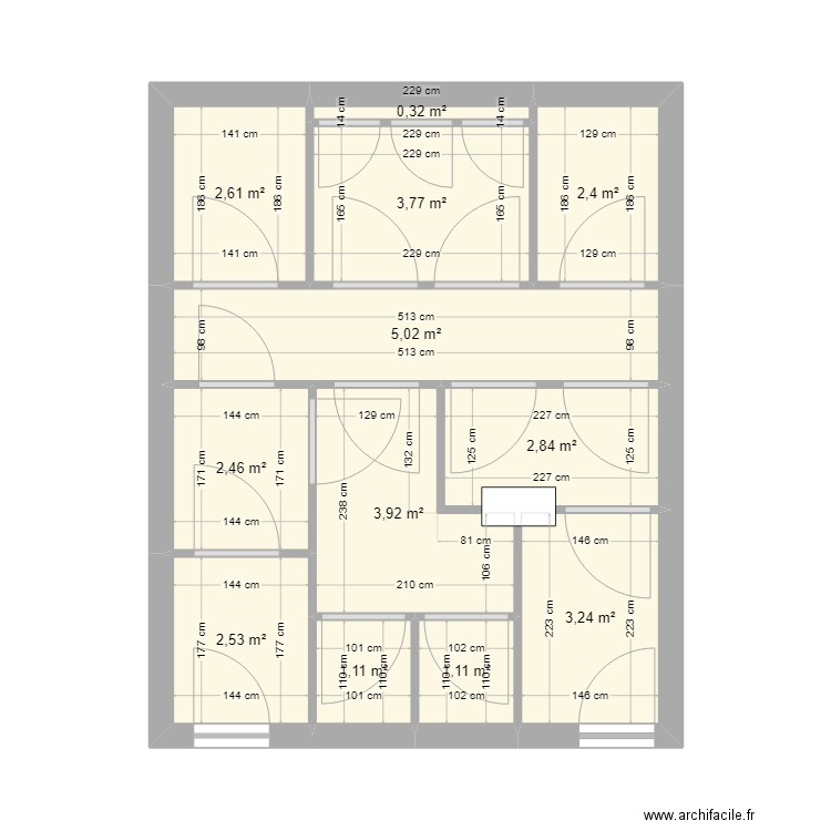 The door V1.0. Plan de 12 pièces et 31 m2