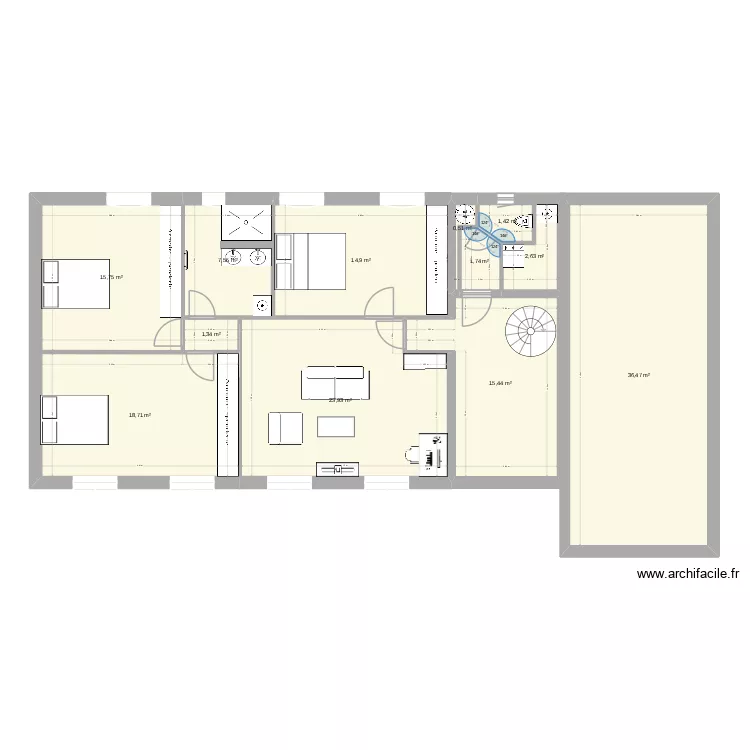 erika3. Plan de 12 et 140 m² erika3. Plan de 12 et 140 m²