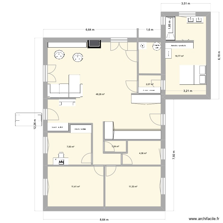 Ares avec changement. Plan de 0 pièce et 0 m2