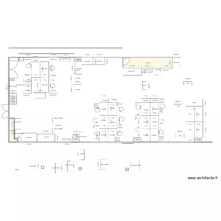 Etage 3. Plan de 6 pièces et 10 m²